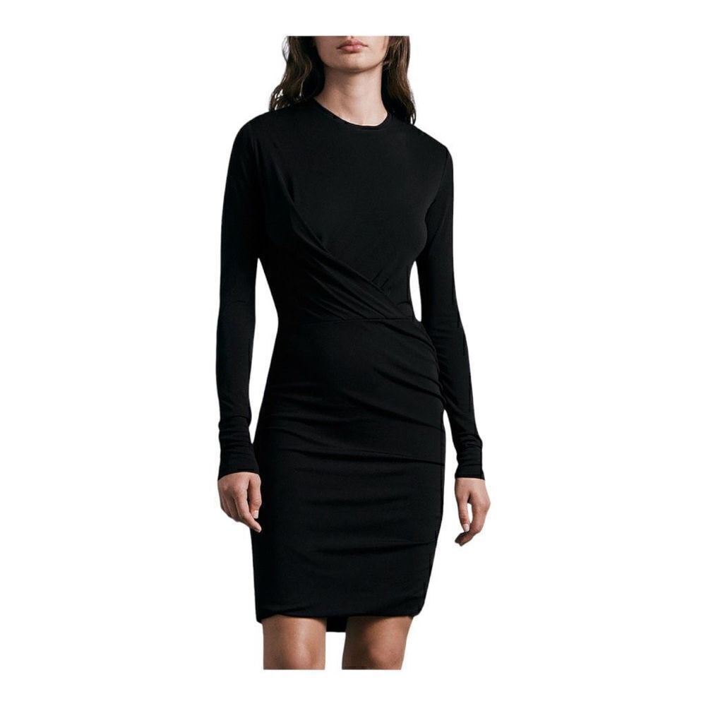 RAG & Bone Holly Black Draped Knit Minidress Size Medium NWT - Picture 3 of 8